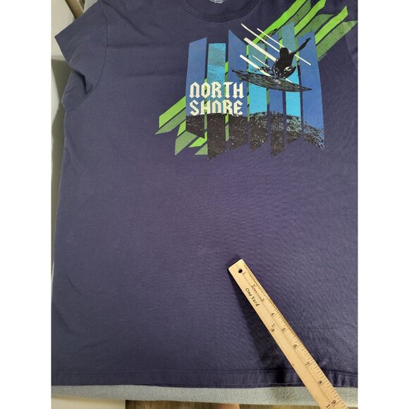 CRAZY SHIRTS Mens SZ XL NORTH SHORE Graphic T Shirt Navy Surf Beach Hawaii - Picture 7 of 9